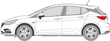 Afbeelding van Zijruit links Opel Astra break (chroom lijst)