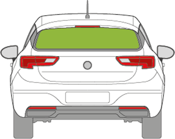 Afbeelding van Achterruit Opel Astra 5-deurs 