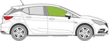 Afbeelding van Zijruit rechts Opel Astra break