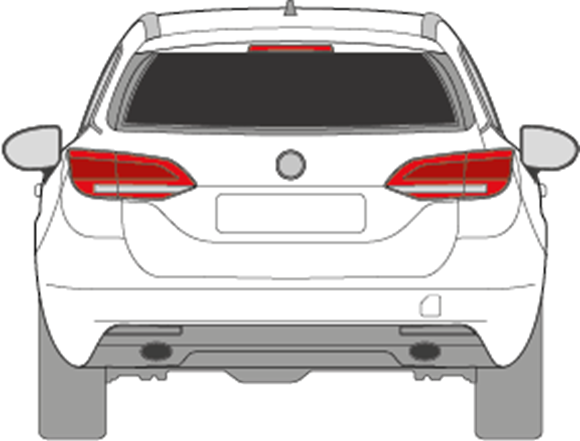 Afbeelding van Achterruit Opel Astra break (DONKERE RUIT)