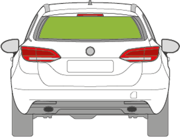 Afbeelding van Achterruit Opel Astra break 