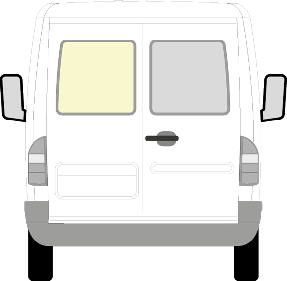 Afbeelding van Achterruit links Mercedes Sprinter (helder)