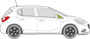 Afbeelding van Zijruit rechts Opel Corsa 5 deurs