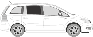 Afbeelding van Zijruit rechts Opel Zafira (DONKERE RUIT)