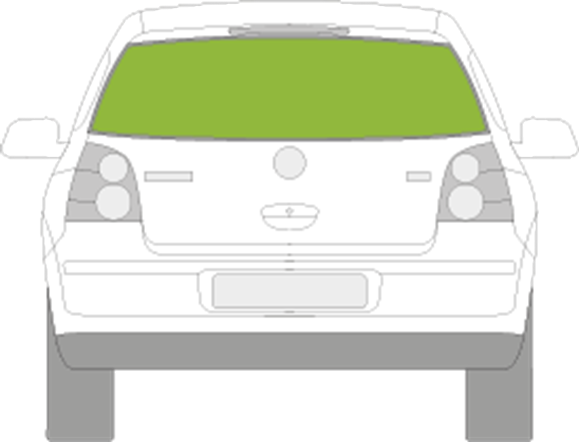 Afbeelding van Achterruit Volkswagen Polo 5 deurs 2005-2009
