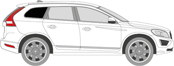 Afbeelding van Zijruit rechts Volvo XC60 (DONKERE RUIT)
