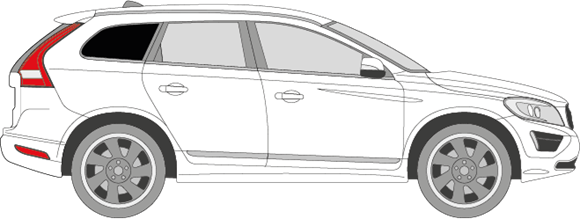 Afbeelding van Zijruit rechts Volvo XC60 (DONKERE RUIT)
