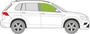 Afbeelding van Zijruit rechts Volkswagen Tiguan 