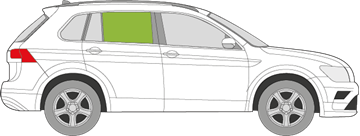 Afbeelding van Zijruit rechts Volkswagen Tiguan 