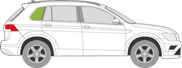 Afbeelding van Zijruit rechts Volkswagen Tiguan 