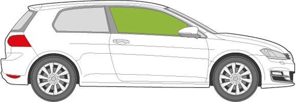 Afbeelding van Zijruit rechts VW Golf 3-deurs