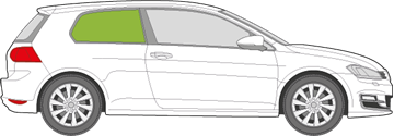 Afbeelding van Zijruit rechts VW Golf 3-deurs 