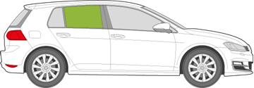 Afbeelding van Zijruit rechts VW Golf 5-deurs 
