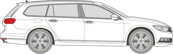 Afbeelding van Zijruit rechts Volkswagen Passat break