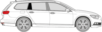 Afbeelding van Zijruit rechts Volkswagen Passat break (DONKERE RUIT)