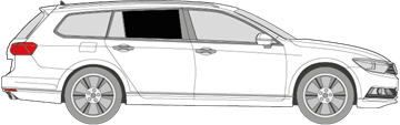 Afbeelding van Zijruit rechts Volkswagen Passat break (DONKERE RUIT)