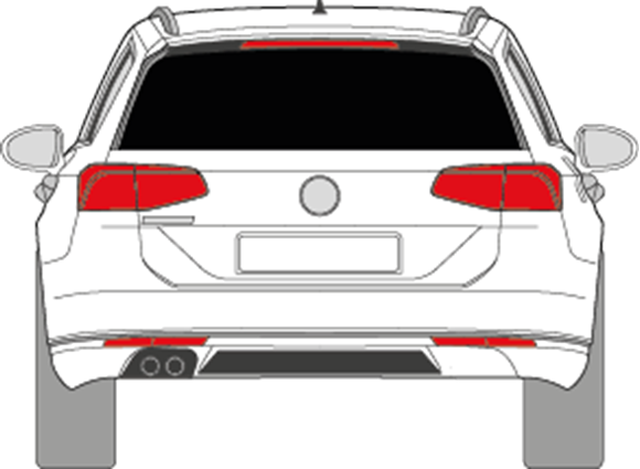 Afbeelding van Achterruit Volkswagen Passat break (DONKERE RUIT zonder zijspoilers)