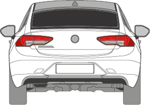 Afbeelding van Achterruit Opel Insignia (wijziging antenne)(DONKERE RUIT)