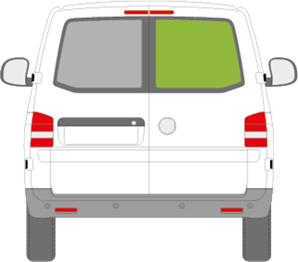Afbeelding van Achterruit rechts VW Transporter combi