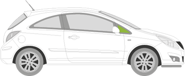 Afbeelding van Zijruit rechts Opel Corsa 3 deurs