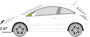 Afbeelding van Zijruit links Opel Corsa 3 deurs