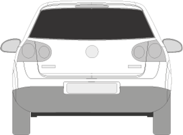 Afbeelding van Achterruit Volkswagen Golf 3-deurs (DONKERE RUIT) 