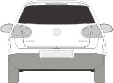 Afbeelding van Achterruit Volkswagen Golf 5-deurs (DONKERE RUIT) 