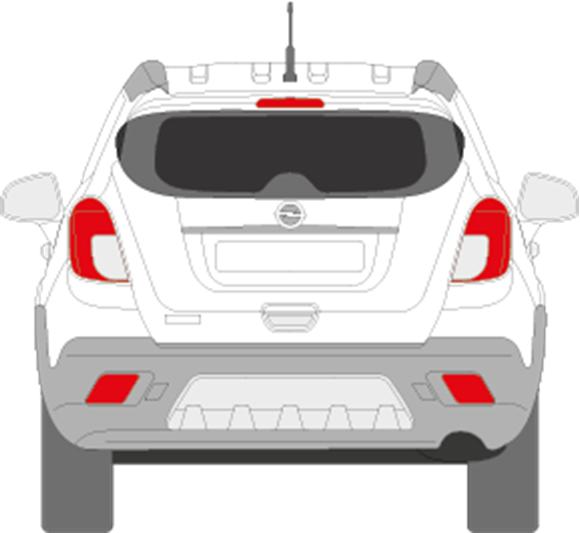 Afbeelding van Achterruit Opel Mokka (DONKERE RUIT)