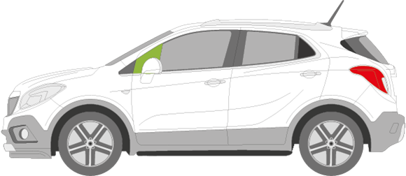 Afbeelding van Zijruit links Opel Mokka 