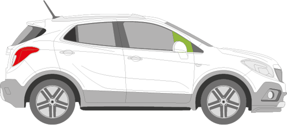 Afbeelding van Zijruit rechts Opel Mokka 