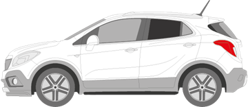 Afbeelding van Zijruit links Opel Mokka (DONKERE RUIT)