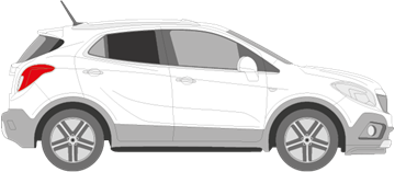 Afbeelding van Zijruit rechts Opel Mokka (DONKERE RUIT)