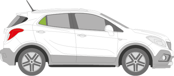 Afbeelding van Zijruit rechts Opel Mokka 