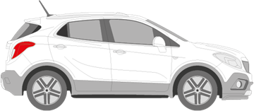 Afbeelding van Zijruit rechts Opel Mokka (DONKERE RUIT)