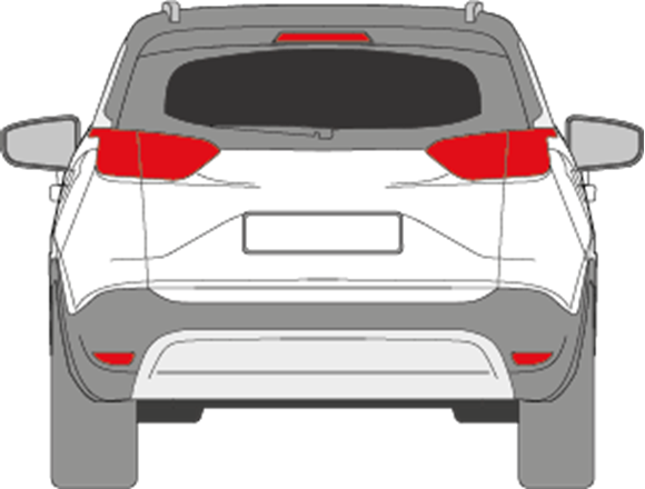 Afbeelding van Achterruit Opel Crossland X (DONKERE RUIT)