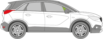 Afbeelding van Zijruit rechts Opel Crossland X 