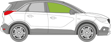 Afbeelding van Zijruit rechts Opel Crossland X 