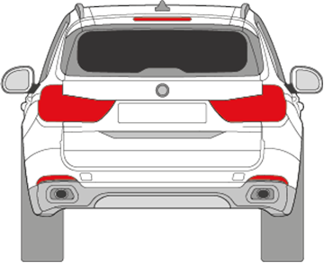 Afbeelding van Achterruit BMW X5 (DONKERE RUIT)