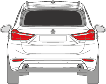 Afbeelding van Achterruit BMW 2-serie Gran Tourer (DONKERE RUIT)
