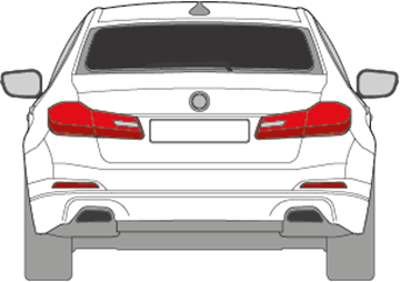 Afbeelding van Achterruit BMW 5-serie sedan (DONKERE RUIT)