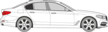 Afbeelding van Zijruit rechts BMW 5-serie sedan (DONKERE RUIT)