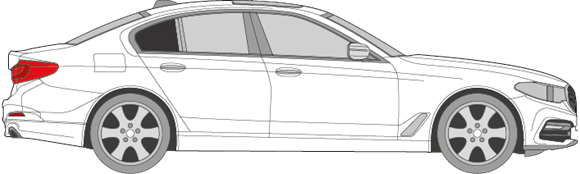 Afbeelding van Zijruit rechts BMW 5-serie sedan (DONKERE RUIT)
