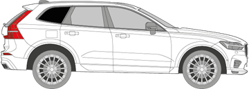 Afbeelding van Zijruit rechts Volvo XC60 (DONKERE RUIT)