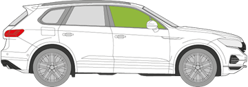 Afbeelding van Zijruit rechts Volkswagen Touareg 