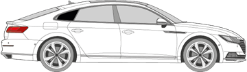 Afbeelding van Zijruit rechts Volkswagen Arteon (DONKERE RUIT)