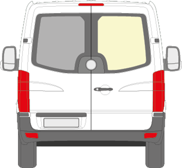 Afbeelding van Achterruit rechts Volkswagen Crafter helder/onverwarmd