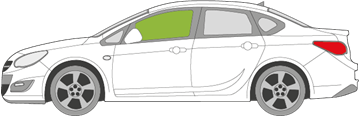 Afbeelding van Zijruit links Opel Astra sedan