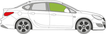 Afbeelding van Zijruit rechts Opel Astra sedan