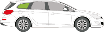 Afbeelding van Zijruit rechts Opel Astra break 