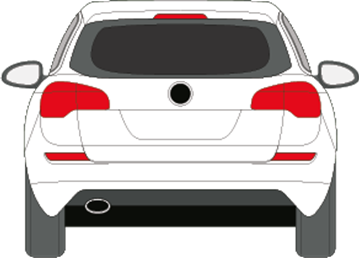 Afbeelding van Achterruit Opel Astra break (DONKERE RUIT)